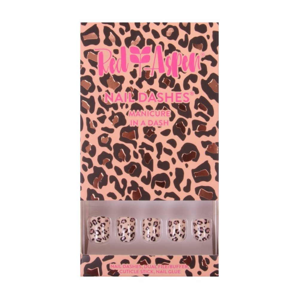 Red Aspen Petite Nail Dashes - Sparkly Cheetah, Chante
